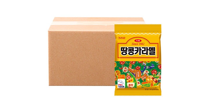 [크라운] 땅콩카라멜 120g 20봉 - 지브로마트